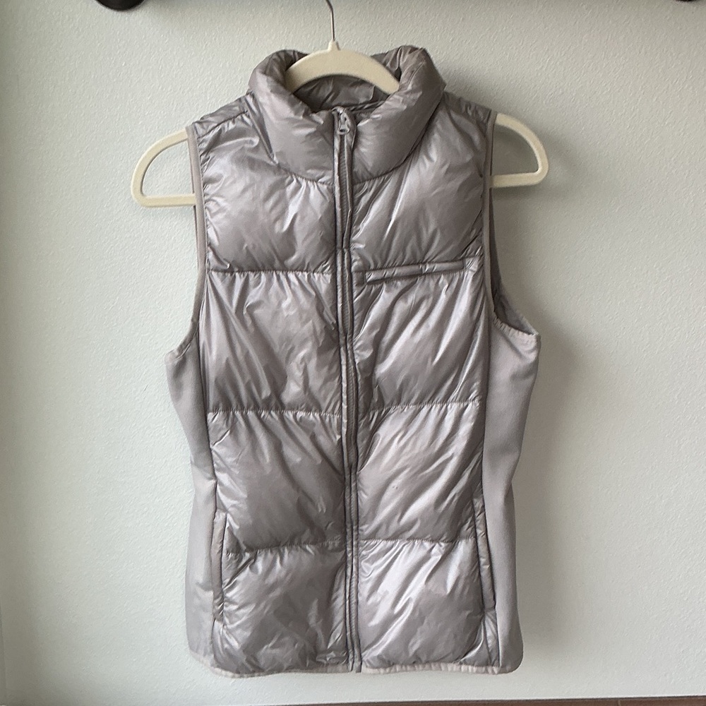 Fabletics Silver Puffer Vest
